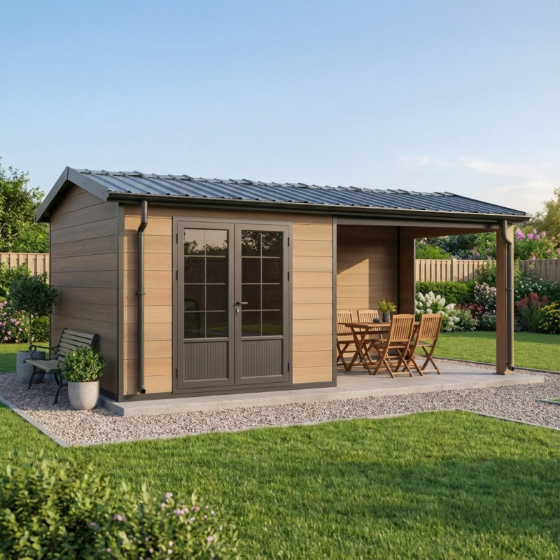 Woodlife Garden Abris de jardin en composite Composite Marron 15.66m²