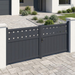 X-Metal Portails en aluminium Aluminium Anthracite