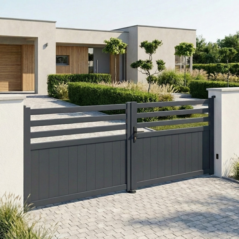 X-Metal Portails en aluminium Anthracite