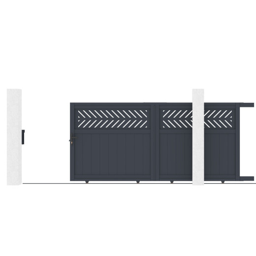 X-Metal Portails en aluminium Aluminium Anthracite