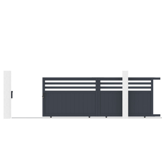 X-Metal Portails en aluminium Aluminium Anthracite