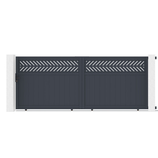 X-Metal Portails en aluminium Aluminium Anthracite
