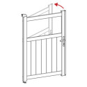 Kit de modification pour portillon aluminium 140 cm X-Metal AXIS - Anthracite