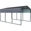 X-Metal Carport Acier Gris 13.75m²