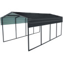 X-Metal Carport Acier Gris 22m²