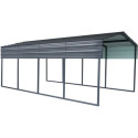 X-Metal Carport Acier Gris 22m²