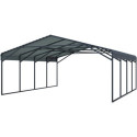 X-Metal Carport Acier Gris 38m²