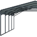 X-Metal Carport Acier Gris 38m²