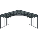 X-Metal Carport Acier Gris 47m²