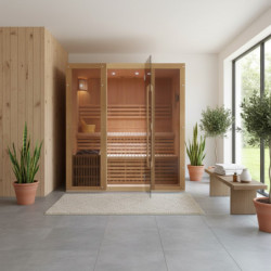 SNÖ Sauna traditionnel Marron