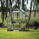 Halls Serre de jardin en verre Gris 2.5m²