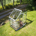 Halls Serre de jardin en verre Gris 2.5m²