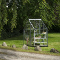 Halls Serre de jardin en verre Gris 2.5m²