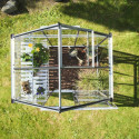 Halls Serre de jardin en verre Gris 2.5m²