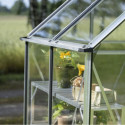 Halls Serre de jardin en verre Gris 2.5m²