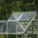 Halls Serre de jardin en verre Gris 2.5m²