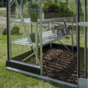 Halls Serre de jardin en verre Gris 2.5m²
