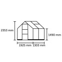 Halls Serre de jardin en verre Vert 2.5m²