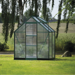 Halls Serre de jardin en polycarbonate Vert 2.5m²