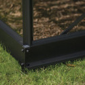 Halls Serre de jardin en verre Noir 2.5m²