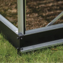 Halls Serre de jardin en verre Gris 3.7m²