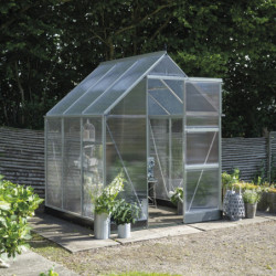 Halls Serre de jardin en polycarbonate Gris 3.7m²