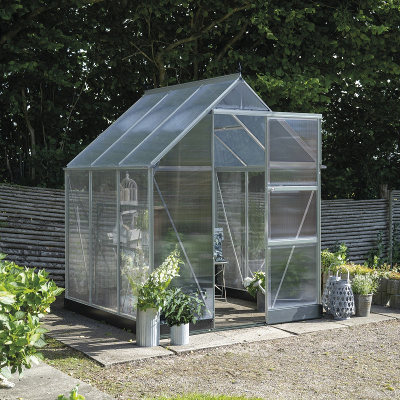 Halls Serre de jardin en polycarbonate Gris 3.7m²