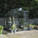 Halls Serre de jardin en verre Vert 3.7m²