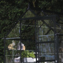 Halls Serre de jardin en verre Noir 3.7m²