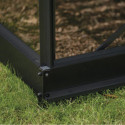 Halls Serre de jardin en verre Noir 3.7m²