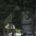 Halls Serre de jardin en verre Noir 3.7m²