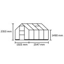Halls Serre de jardin en verre Vert 4.9m²