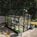 Halls Serre de jardin en verre Noir 4.9m²