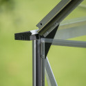 Halls Serre de jardin en verre Gris 6.1m²