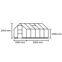 Halls Serre de jardin en polycarbonate Gris 6.1m²