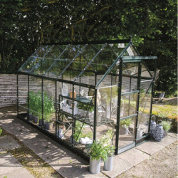 Halls Serre de jardin en verre Vert 6.1m²