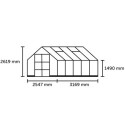 Halls Serre de jardin en verre Gris 8.1m²