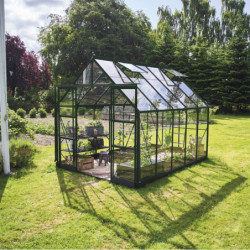 Halls Serre de jardin en verre Vert 8.1m²