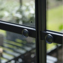 Halls Serre de jardin en verre Noir 8.1m²