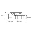Halls Serre de jardin en verre Gris 9.7m²