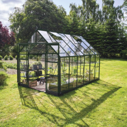 Halls Serre de jardin en verre Vert 9.7m²