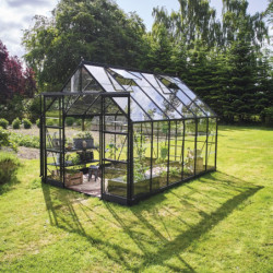 Halls Serre de jardin en verre Noir 9.7m²