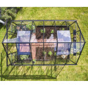 Halls Serre de jardin en verre Noir 9.7m²
