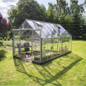 Halls Serre de jardin en verre Gris 11.2m²