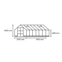Halls Serre de jardin en verre Noir 11.2m²