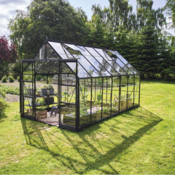 Halls Serre de jardin en verre Noir 11.2m²