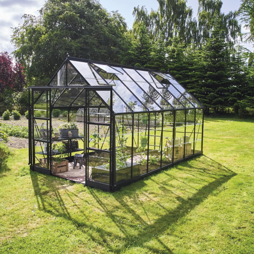 Halls Serre de jardin en verre Noir 11.2m²