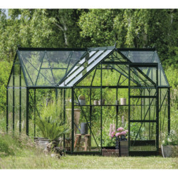 Halls Serre de jardin en verre Vert 8.6m²