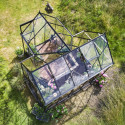Halls Serre de jardin en verre Noir 8.6m²