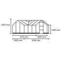 Halls Serre de jardin en verre Noir 8.6m²